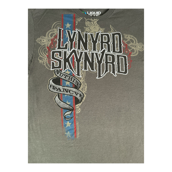VTG NWOT Liquid Blue Lynyrd Skynyrd Nuthin Fancy Gray T-shirt Sz XL - Picture 1 of 4